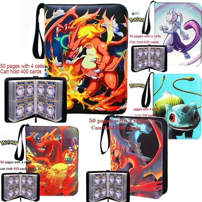 Pokemon Binder Card - 2026Pokemone Card Album PU Zipper Photo