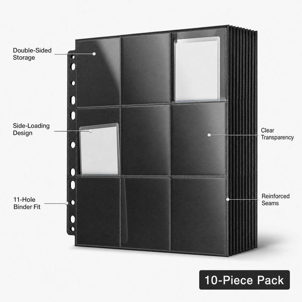 10Pcs 9-Pocket A4 Trading Card - Trading Card Binder 评论和价格