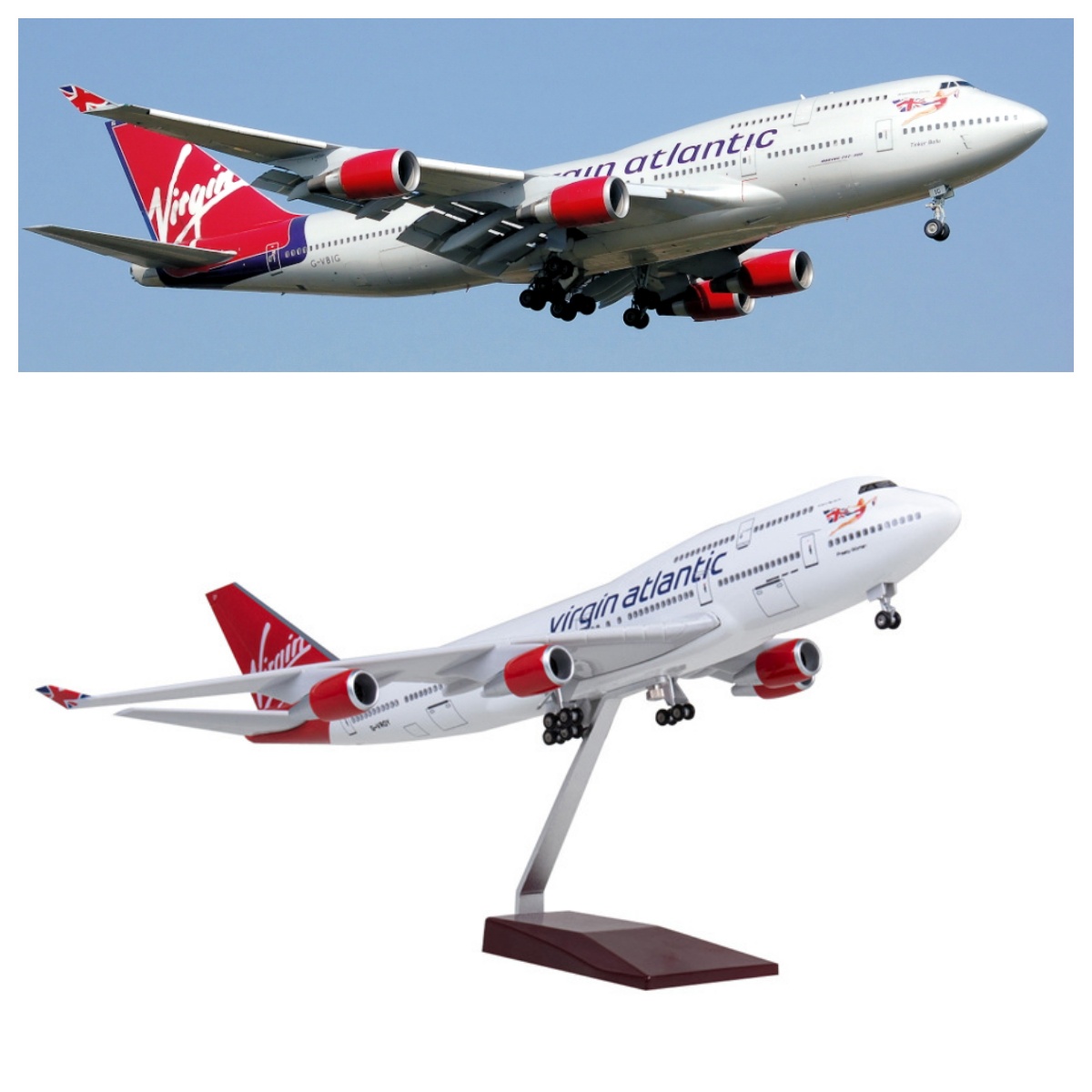 47cm Virgin Atlantic B747 Airp - Model Airplane Plastic 评论和价格