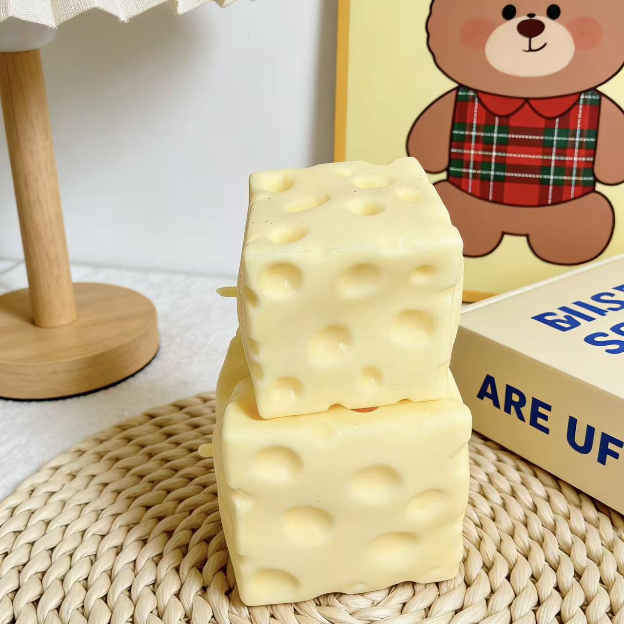 *-*Jumbo Cheese Cube Stress Ba - Fidget Cube Original 评论和价格