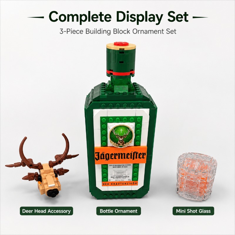 Jagermeister Liquor Bottle Bui - Building Block Mini 评论和价格