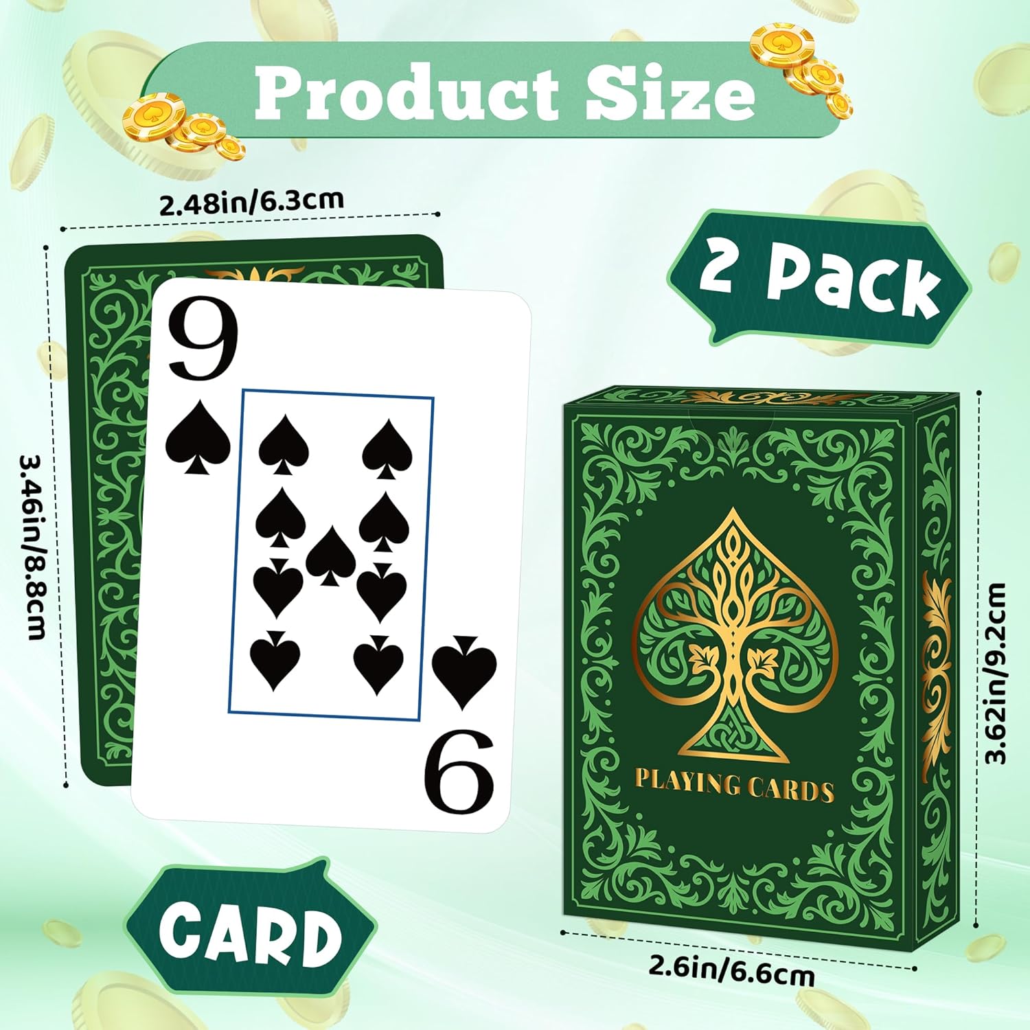 2 Pack Playing Cards | Large P - Graded Card Display 评论和价格