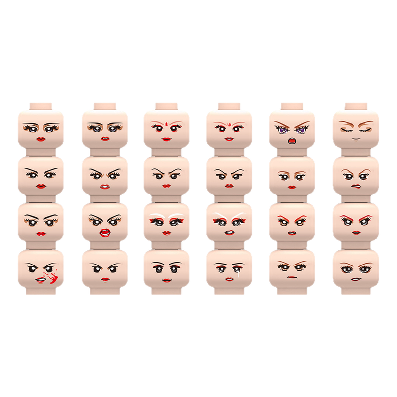 Injured Emotional Face Heads B - Lego Minifigure Holder 评论和价格
