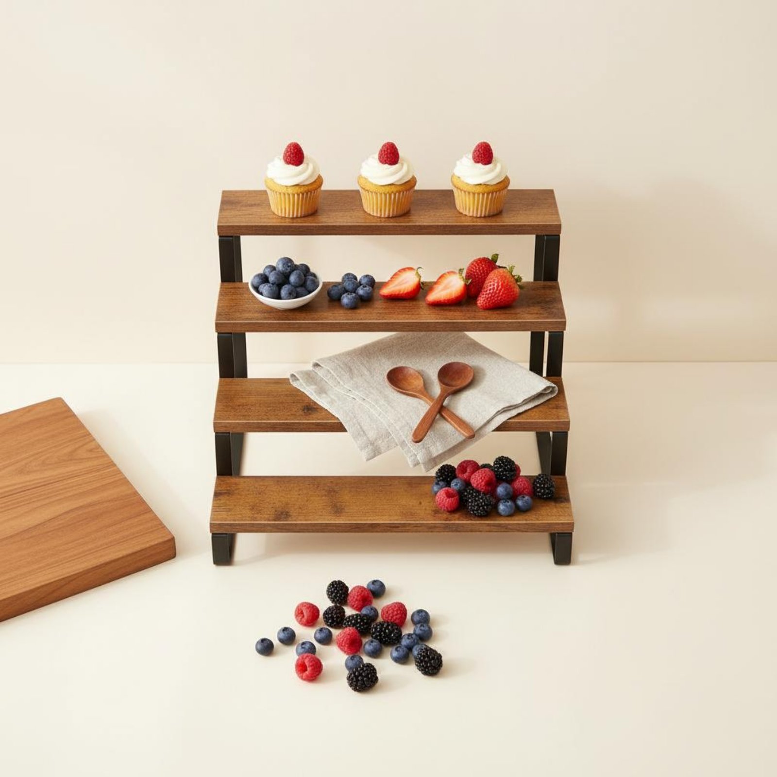 4 Tier Display Riser Space Sav - Display Risers Set 评论和价格