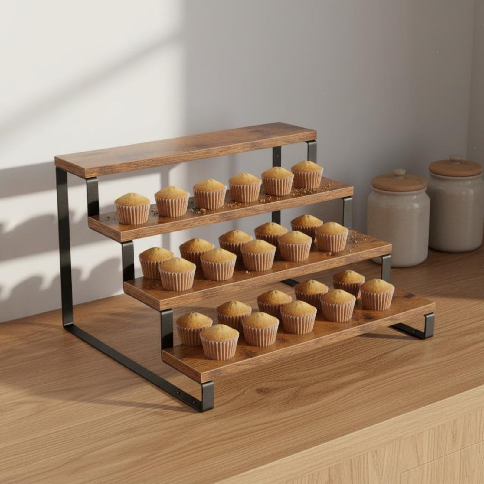 4 Tier Display Riser Space Sav - Display Risers Set 评论和价格