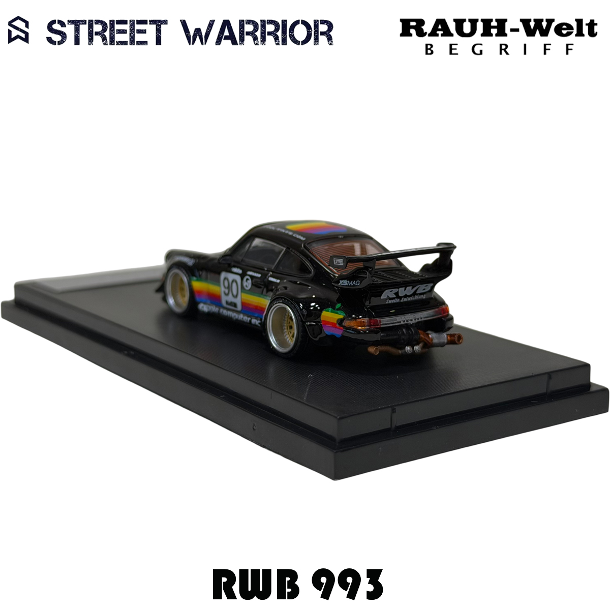 SW In Stock 1:64 RWB 993 Black - Die Cast Car 1 64 评论和价格