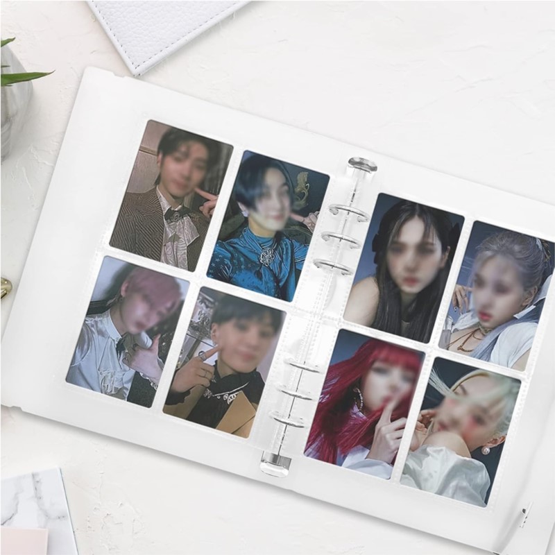 4 Pockets Photo Card Holder Bi - Trading Card Binder 评论和价格