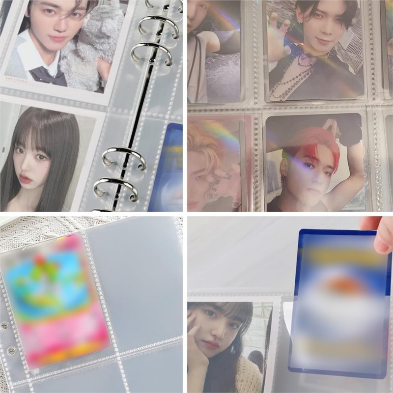 4 Pockets Photo Card Holder Bi - Trading Card Binder 评论和价格